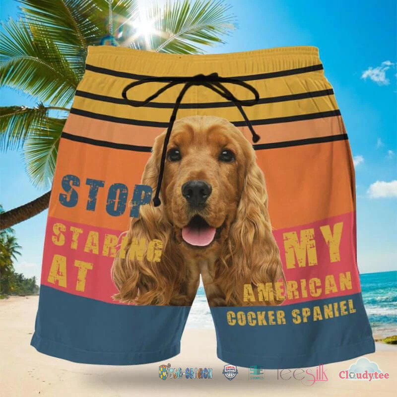 Stop Staring At My American Cocker Spaniel Beach Shorts – Hothot