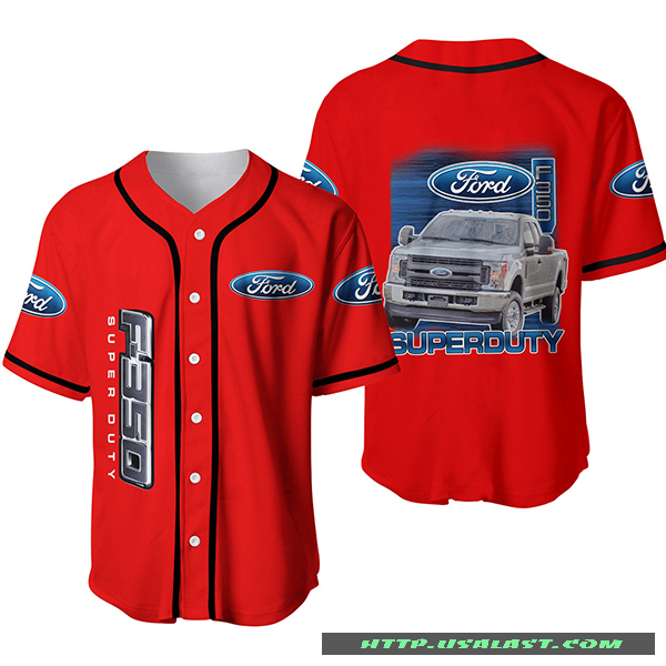 Ford Super Duty Red Baseball Jersey Shirt – Hothot