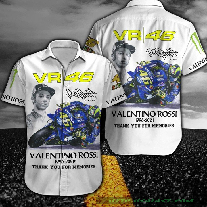 Valentino Rossi VR46 1996 2022 Thank You For Memories Hawaiian Shirt – Hothot
