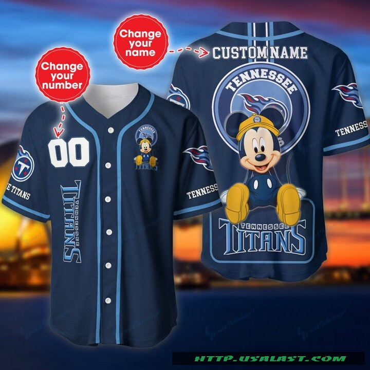 Tennessee Titans Mickey Mouse Personalized Baseball Jersey Shirt – Hothot