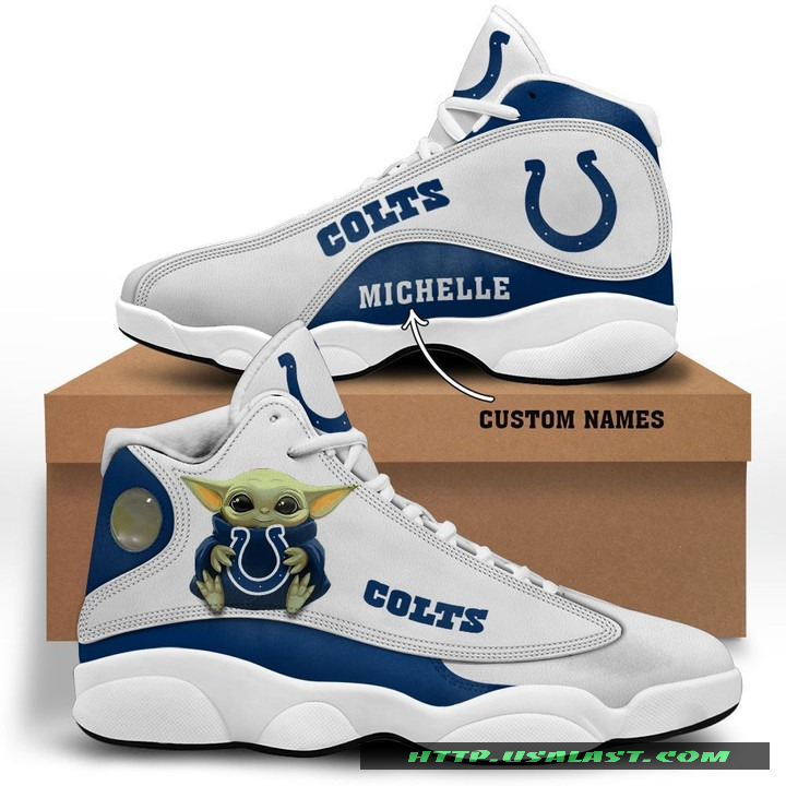 Personalised Indianapolis Colts Baby Yoda Air Jordan 13 Shoes – Usalast