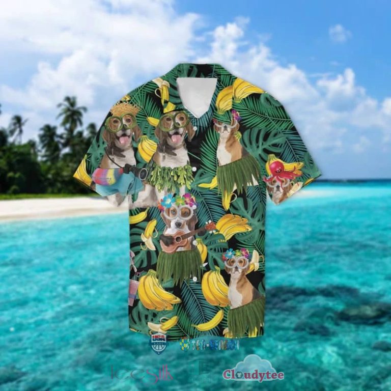 Beagle Banana Tropical Hawaiian Shirt