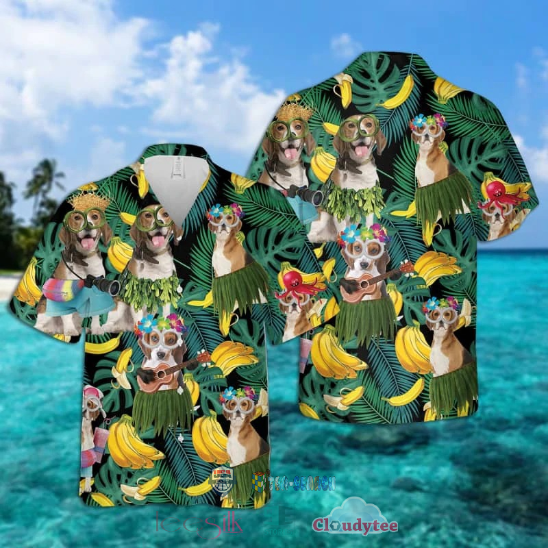 Beagle Banana Tropical Hawaiian Shirt