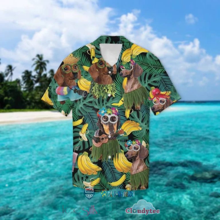 Dachshund Banana Tropical Hawaiian Shirt