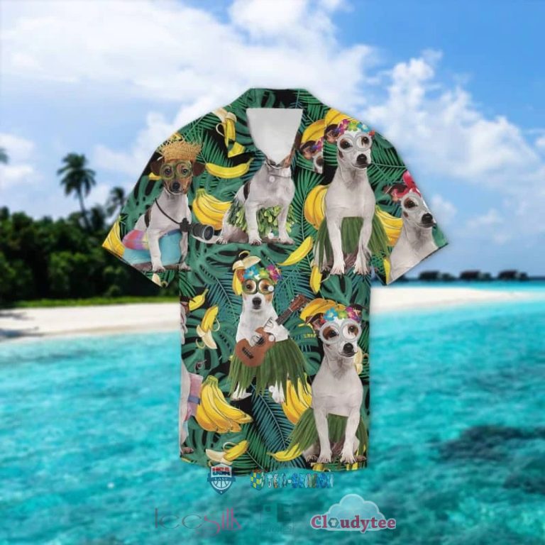 Jack Russell Terrier Banana Tropical Hawaiian Shirt