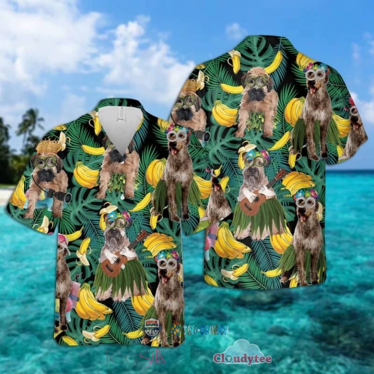 Soft Coated Wheaten Terrier Dog Banana Tropical Hawaiian Shirt