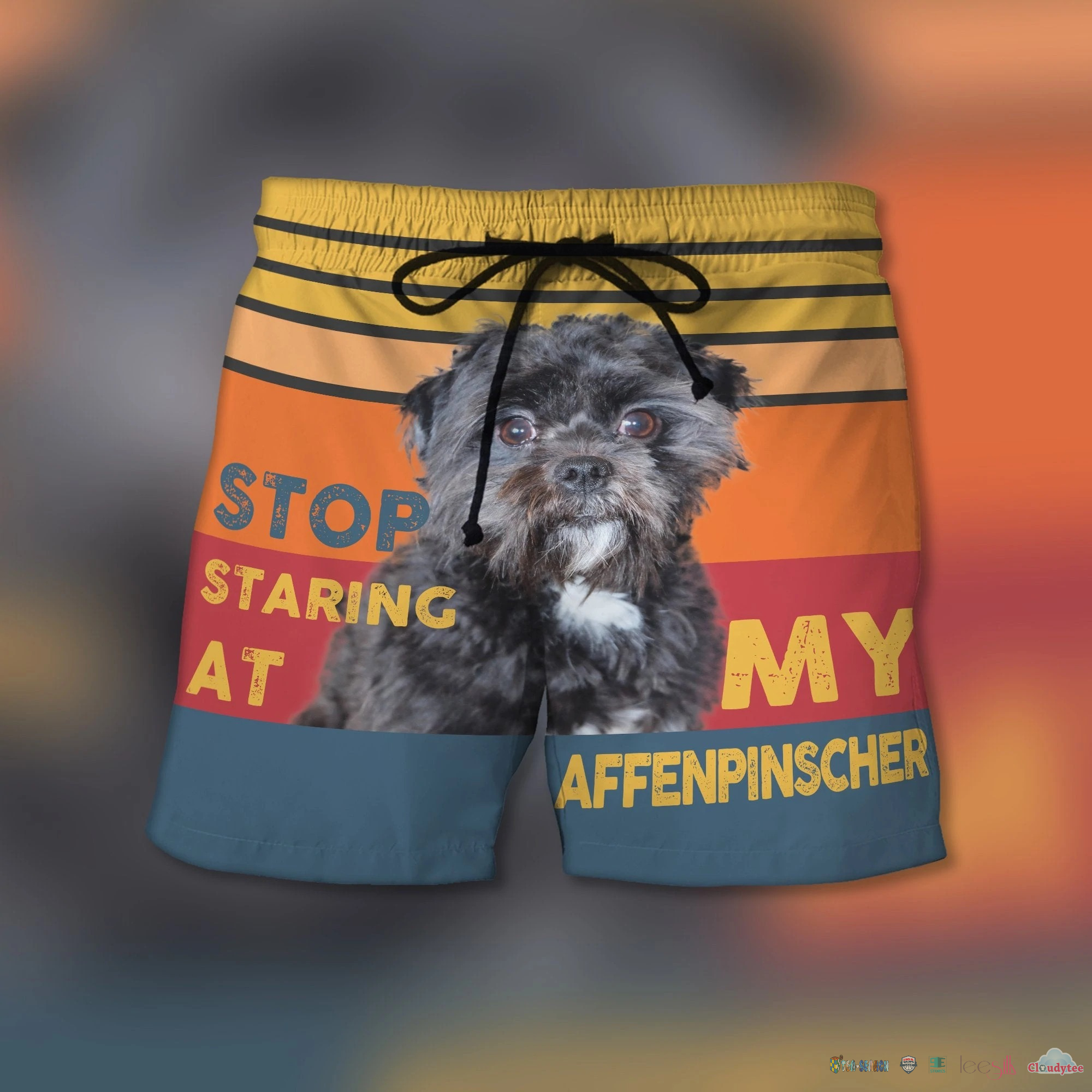 Stop Staring At My Affenpinscher Dog Beach Shorts – Hothot