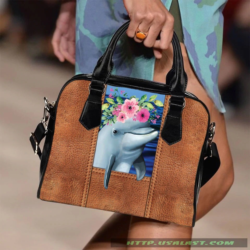 Dolphin And Flower Shoulder Handbag – Hothot