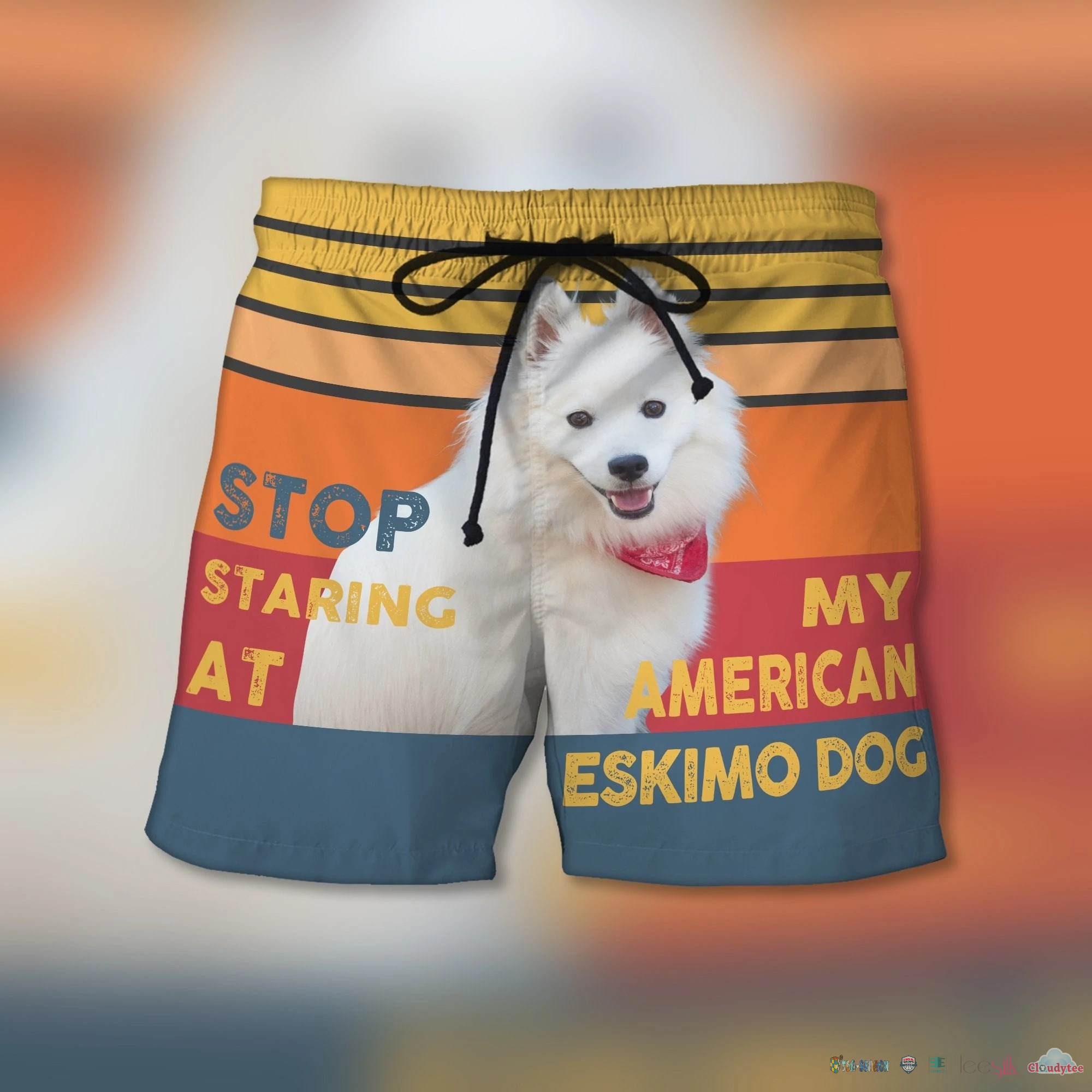 Stop Staring At My American Eskimo Beach Shorts – Hothot