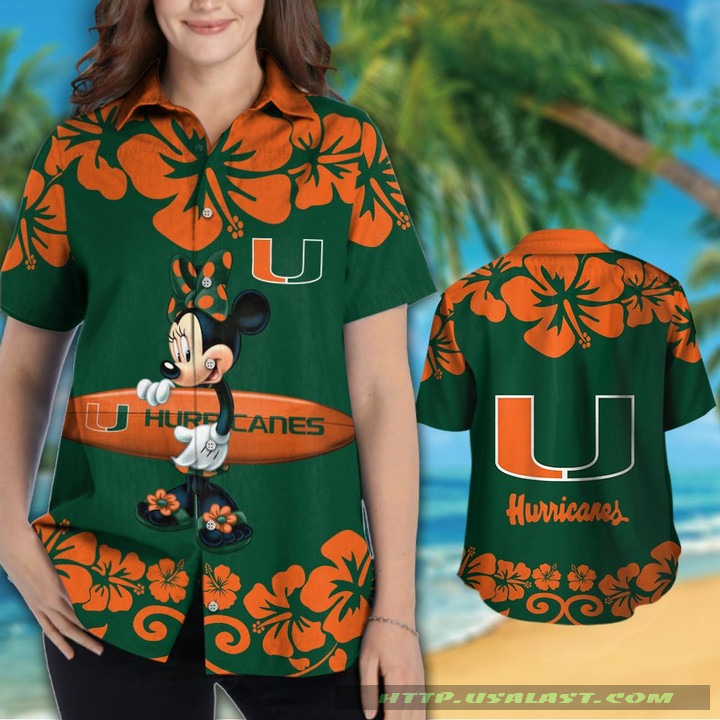Miami Hurricanes Minnie Mouse Aloha Hawaiian Shirt – Hothot