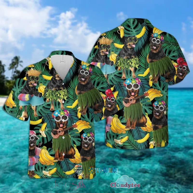 Rottweiler Dog Banana Tropical Hawaiian Shirt – Hothot