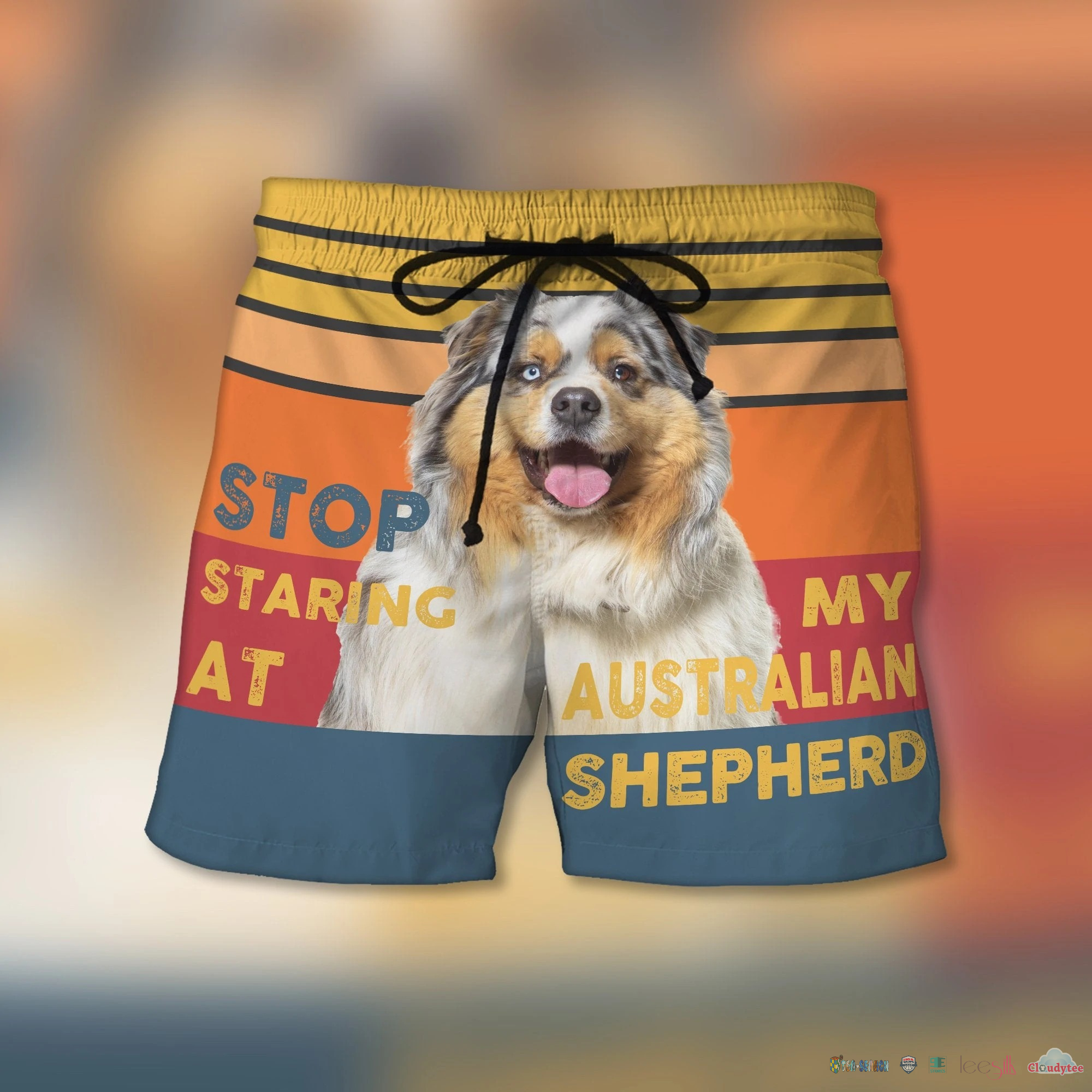 Stop Staring At My Australian Shepherd Beach Shorts – Hothot