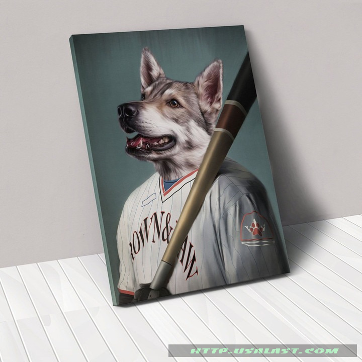 Custom Image Pet The Baseball Player Poster And Canvas – Hothot