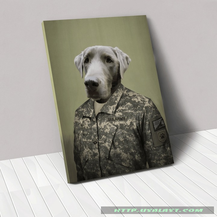 United States Army Man Custom Image Pet Poster Canvas Print – Hothot