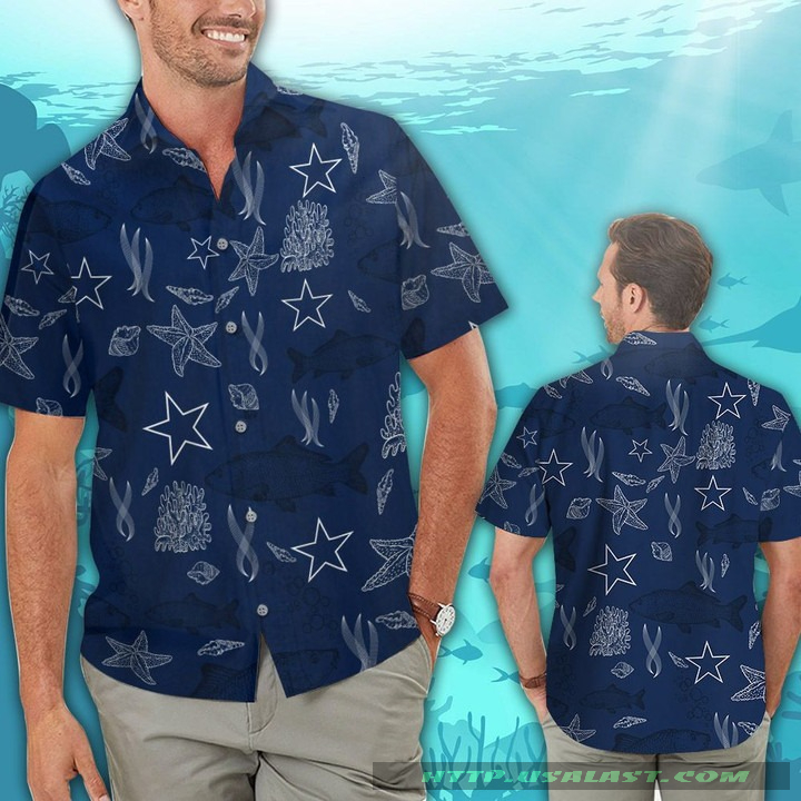 Dallas Cowboys Ocean Fishes Hawaiian Shirt Beach Short – Hothot