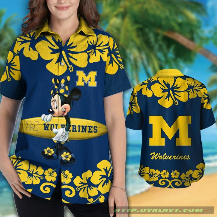 Michigan Wolverines Minnie Mouse Aloha Hawaiian Shirt – Hothot