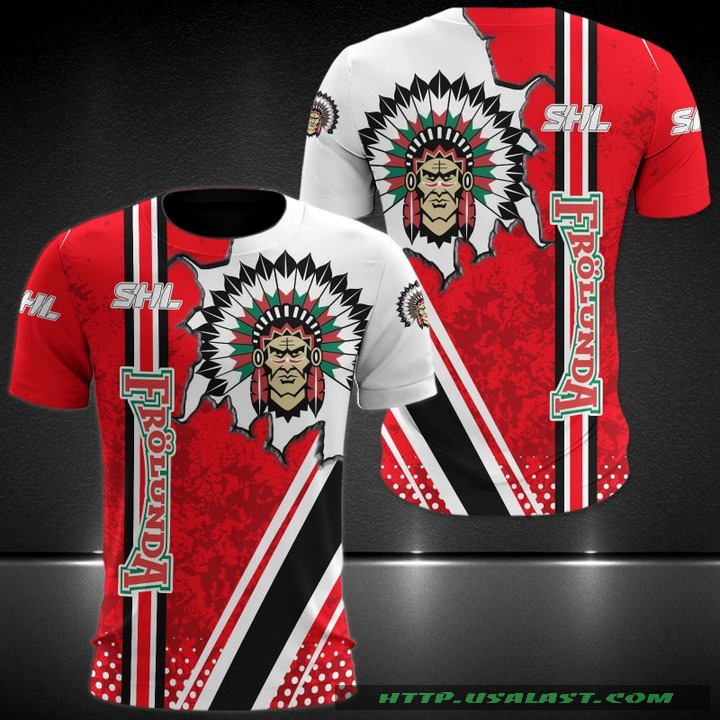 Frolunda HC Hockey Team 3D Hoodie T-Shirt – Hothot