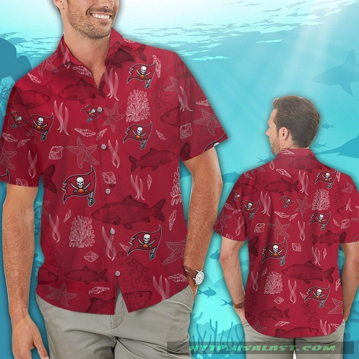 Tampa Bay Buccaneers Ocean Fishes Hawaiian Shirt Beach Short – Hothot
