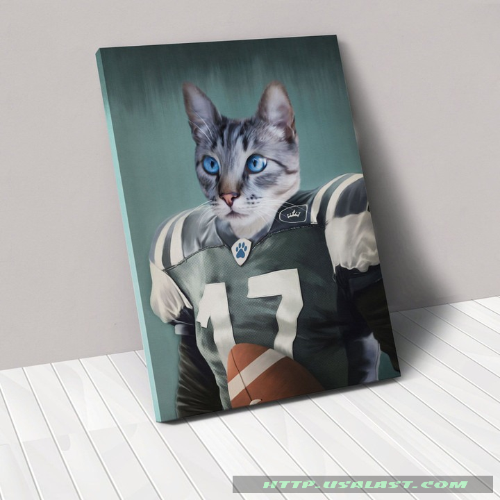American Football Player Custom Image Pet Poster Canvas Print – Hothot