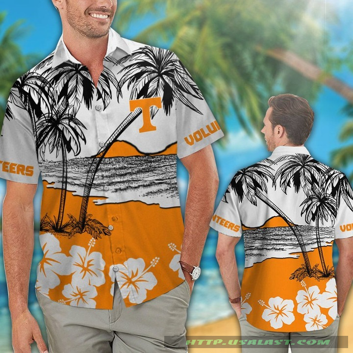 Tennessee Volunteers Hibiscus Hawaiian Shirt Beach Short – Hothot