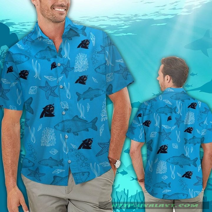 Carolina Panthers Ocean Fishes Hawaiian Shirt Beach Short – Hothot