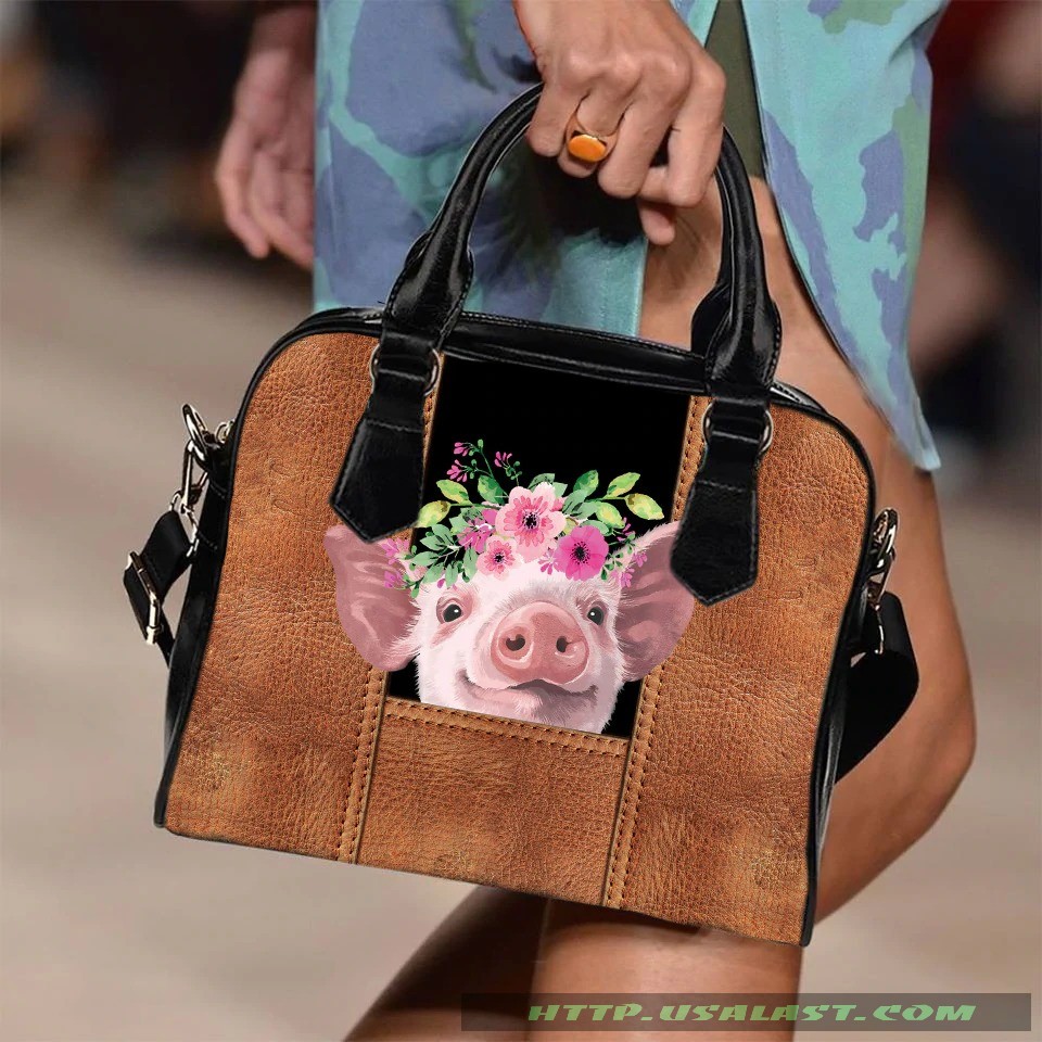 Pig And Flower Shoulder Handbag – Hothot