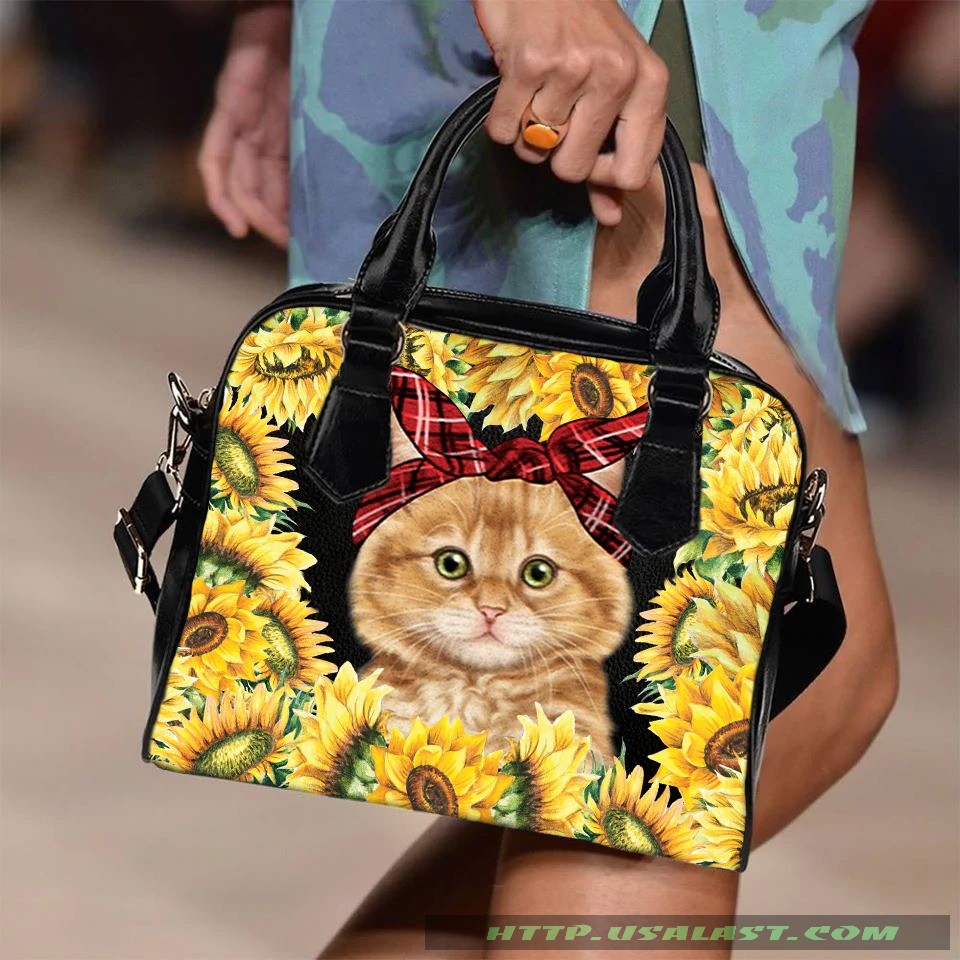 Cat And Sunflower Shoulder Handbag – Hothot