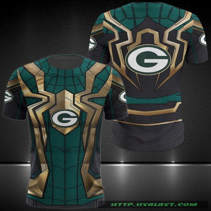 Green Bay Packers Spider Man 3D Hoodie Sweatshirt T-Shirt – Hothot