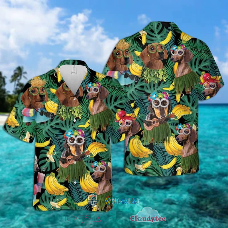 Dachshund Banana Tropical Hawaiian Shirt – Hothot