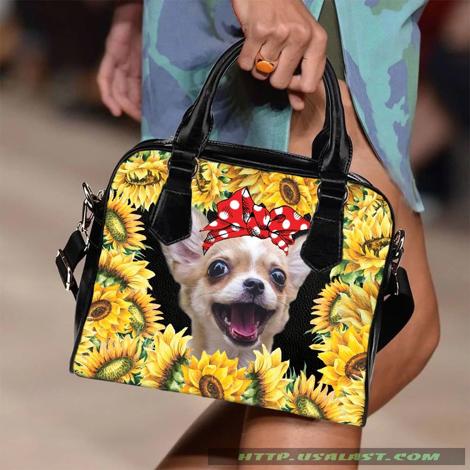 Chihuahua And Sunflower Shoulder Handbag – Hothot