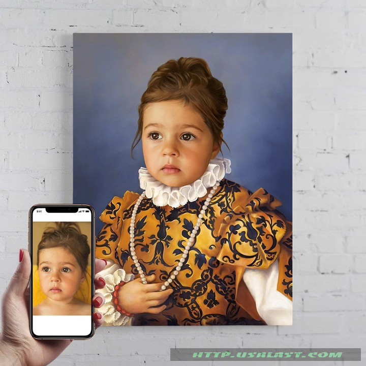 Personalized Portrait The Golden Princess Poster Canvas Print – Hothot