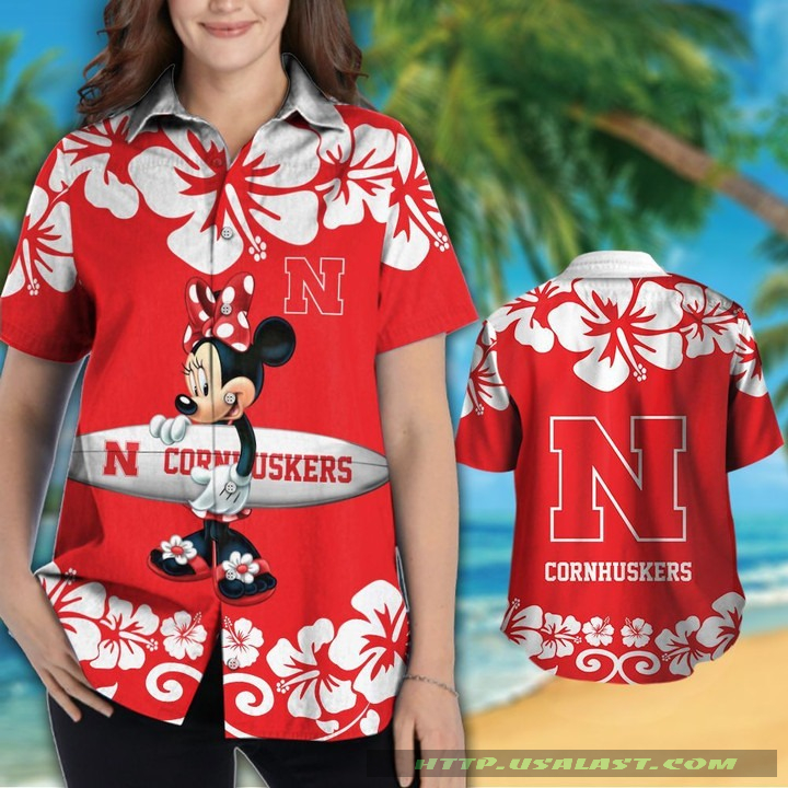 Nebraska Cornhuskers Minnie Mouse Aloha Hawaiian Shirt – Hothot