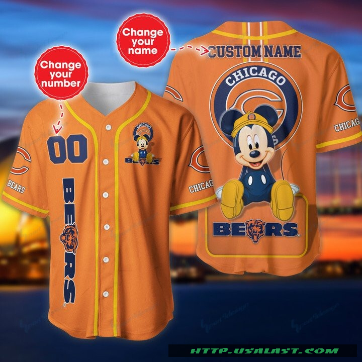 Chicago Bears Mickey Mouse Personalized Baseball Jersey Shirt – Hothot