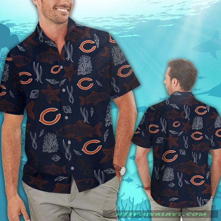 Chicago Bears Ocean Fishes Hawaiian Shirt Beach Short – Hothot