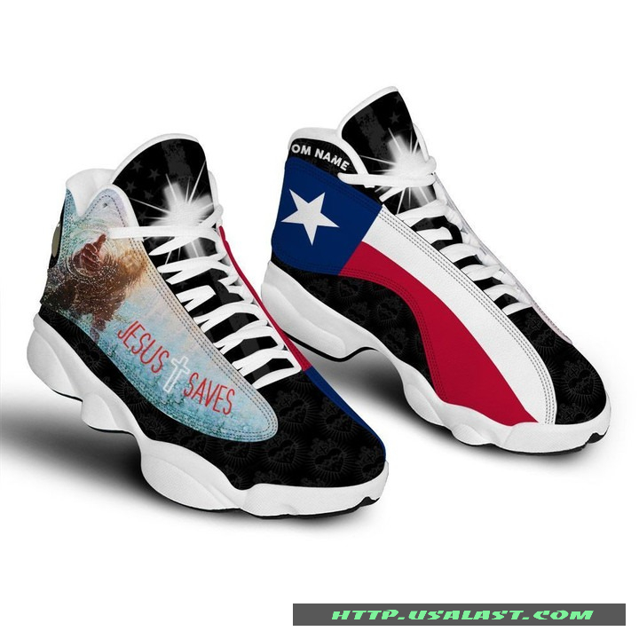 kdAHZYeJ-T120322-065xxxPersonalized-Jesus-Saves-Texas-Air-Jordan-13-Sneakers-Shoes-1.jpg