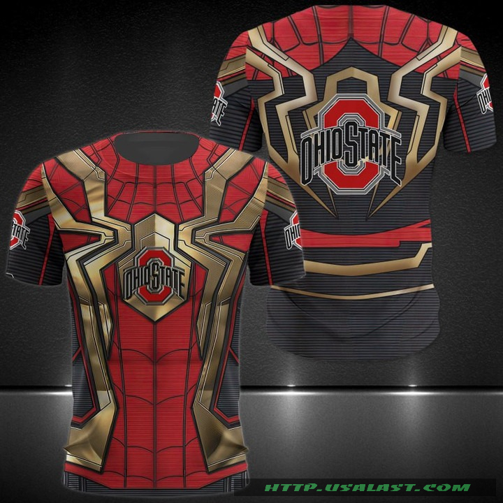 Ohio State Buckeyes Spider Man 3D Hoodie Sweatshirt T-Shirt – Hothot