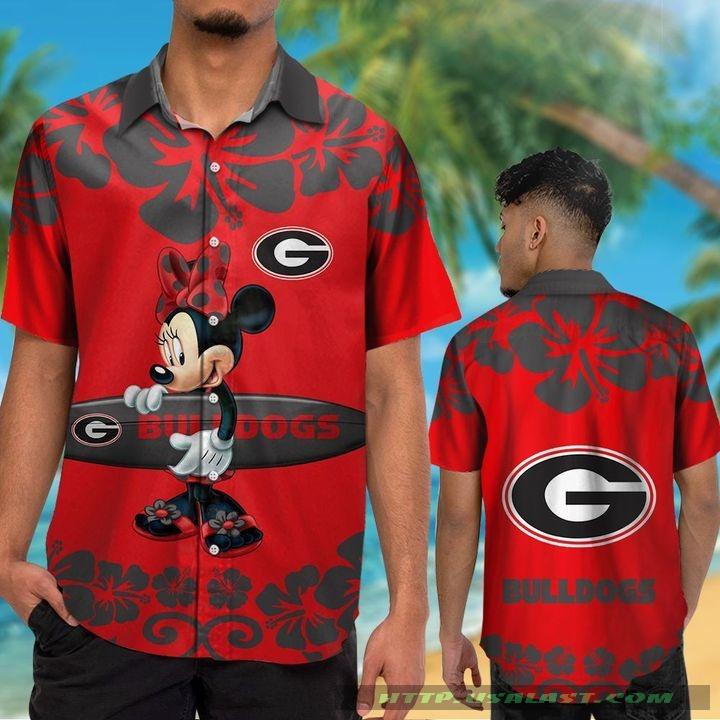 Georgia Bulldogs Minnie Mouse Aloha Hawaiian Shirt – Hothot