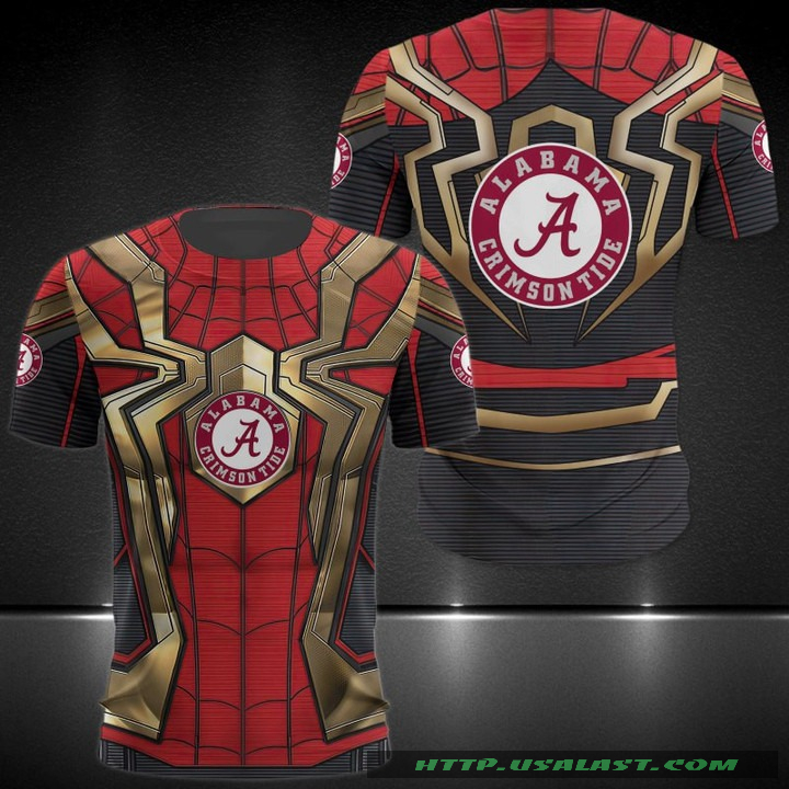 Alabama Crimson Tide Spider Man 3D Hoodie Sweatshirt T-Shirt – Hothot