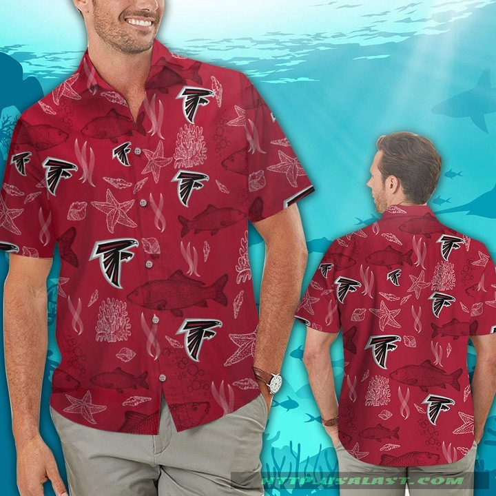Atlanta Falcons Ocean Fishes Hawaiian Shirt Beach Short – Hothot