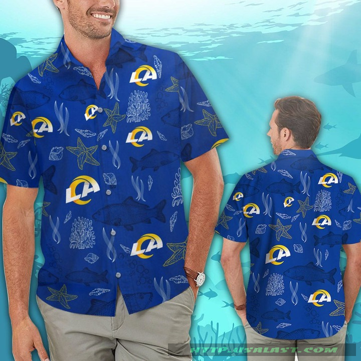 Los Angeles Rams Ocean Fishes Hawaiian Shirt Beach Short – Hothot
