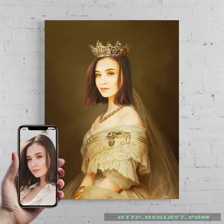 The Princess Personalized Female Portrait Poster Canvas Print – Hothot