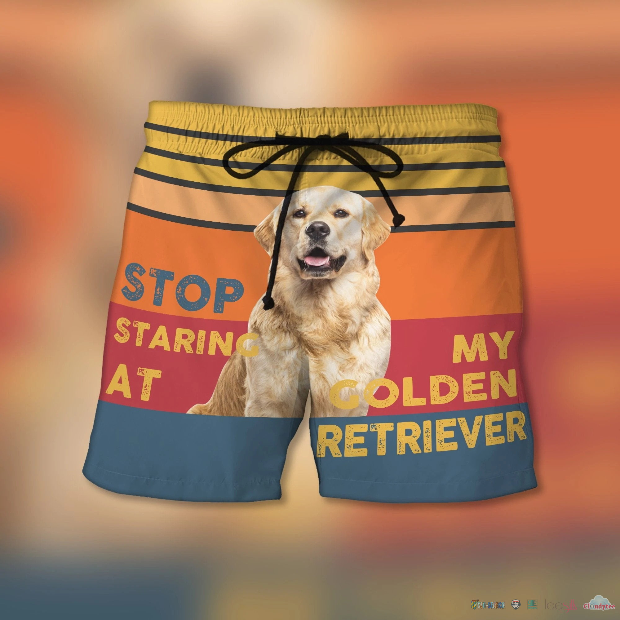 Stop Staring At My Golden Retriever Beach Shorts – Hothot