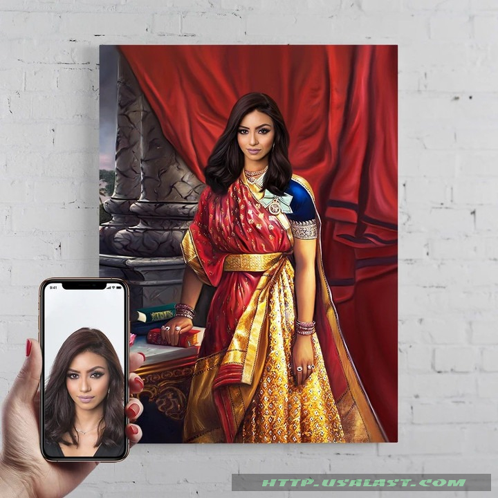 The Indian Queen Personalized Female Portrait Poster Canvas Print – Hothot