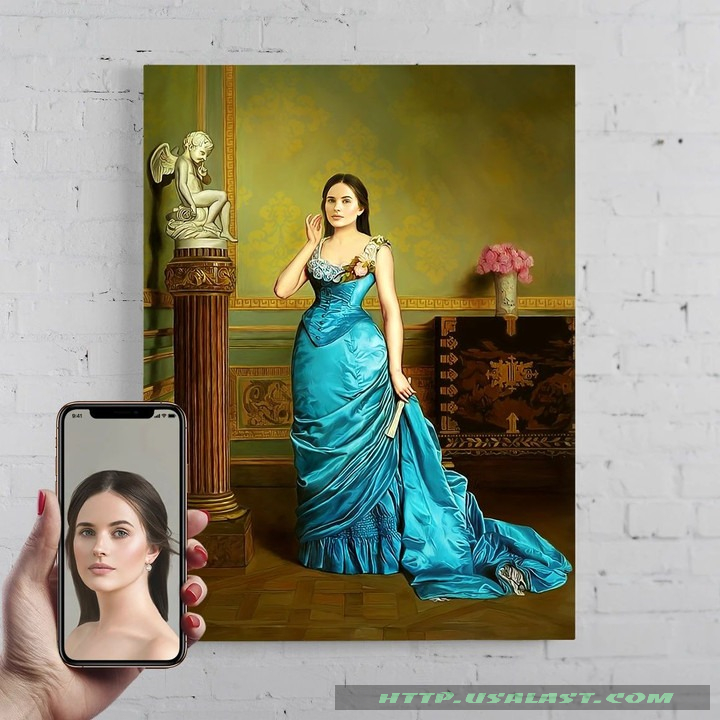 The Sapphire Lady Personalized Female Portrait Poster Canvas Print – Hothot