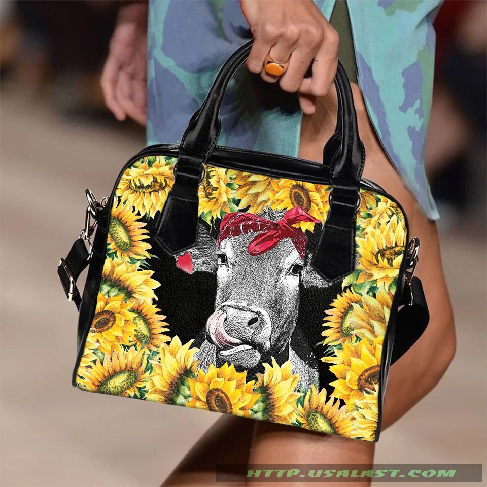 Cow And Sunflower Shoulder Handbag – Hothot