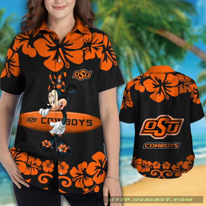 Oklahoma State Cowboys Minnie Mouse Aloha Hawaiian Shirt – Hothot