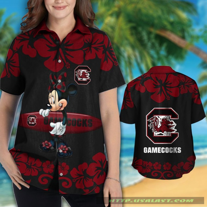 South Carolina Gamecocks Minnie Mouse Aloha Hawaiian Shirt – Hothot