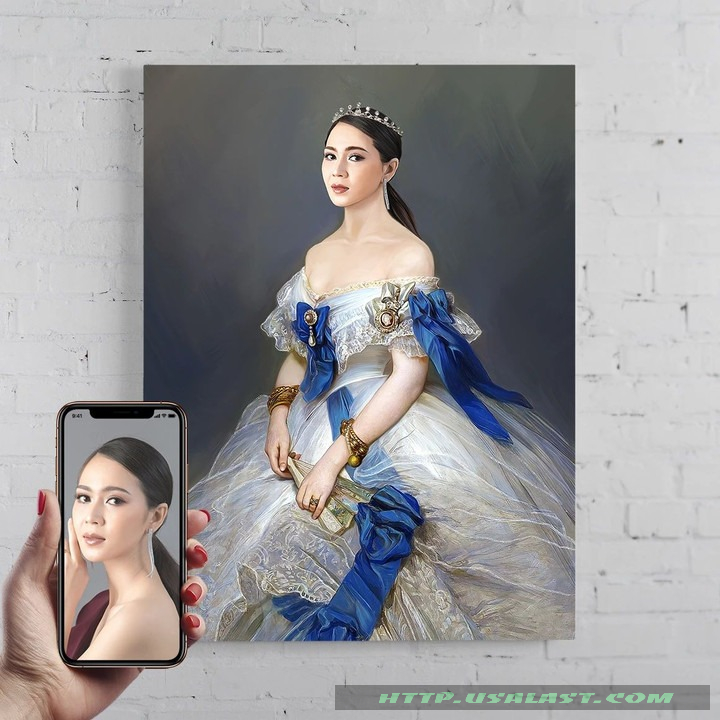 The Elegant Princess Personalized Female Portrait Poster Canvas Print – Hothot