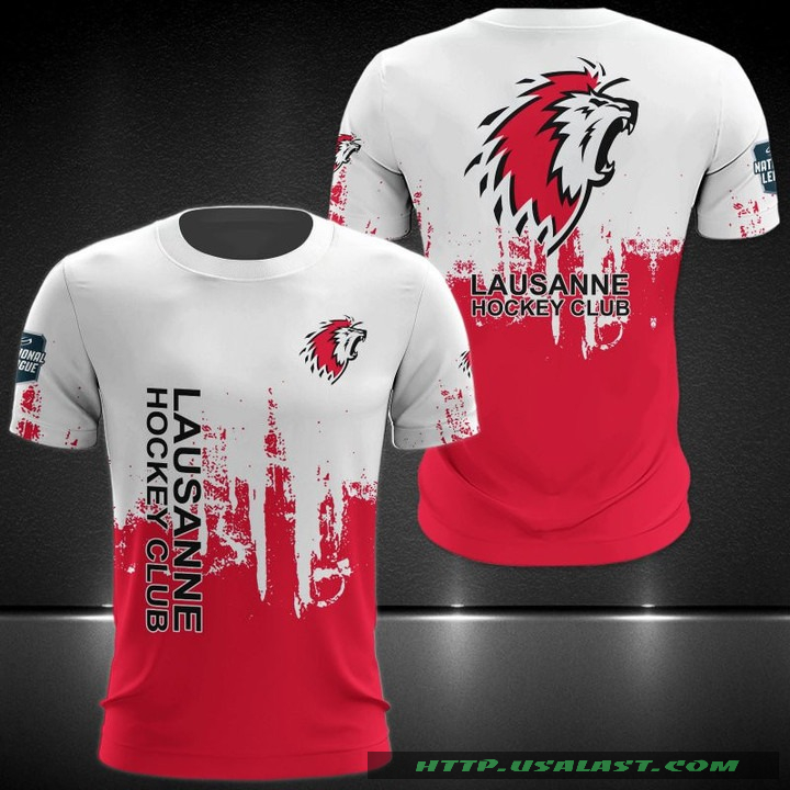 Lausanne Hockey Club National League 3D Hoodie T-Shirt – Hothot