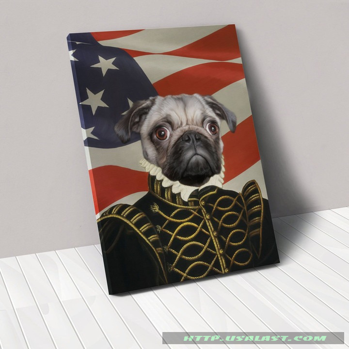 The Noble American Flag Personalized Pet Poster Canvas – Hothot